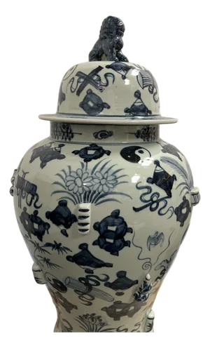 Large Ginger Jar With Foo Dog Lid