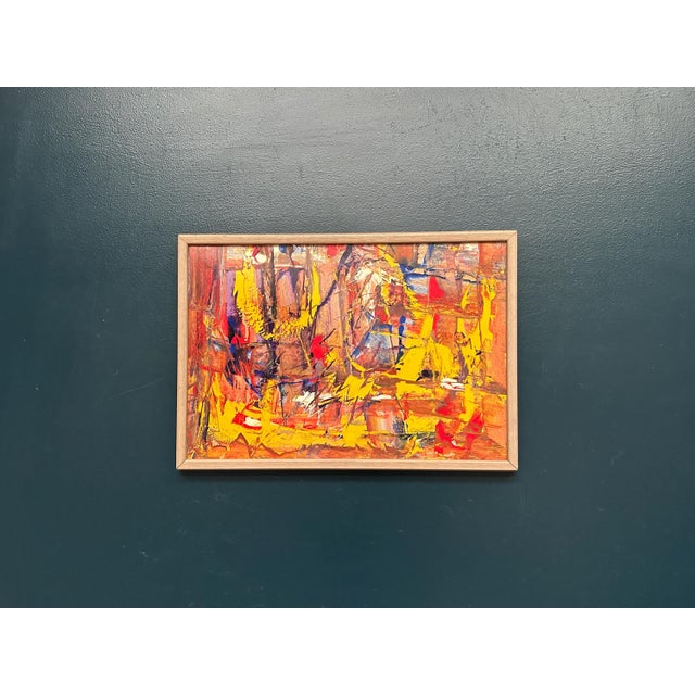 Daniel Raphaël, Komposition, 1950s, Oil on Panel, Framed For Sale - Image 12 of 17
