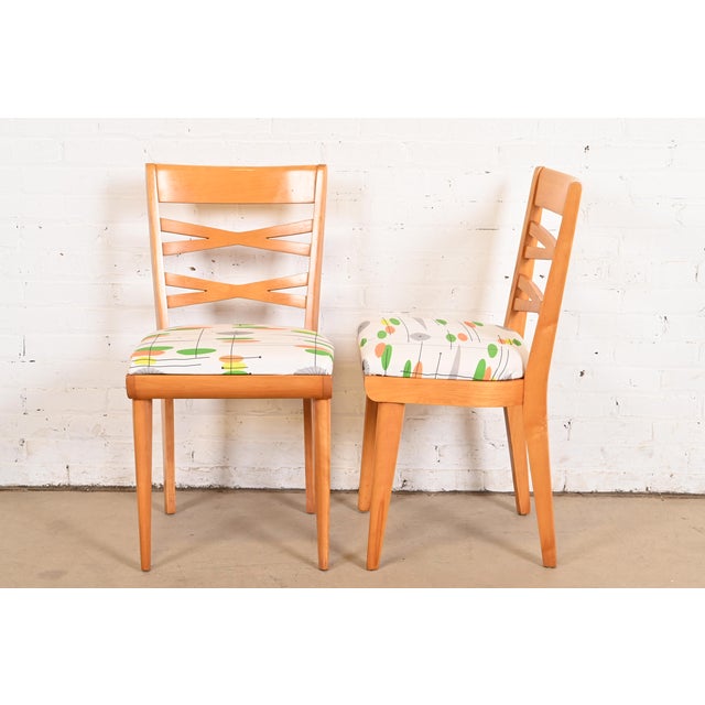 Heywood Wakefield Mid-Century Modern Solid Maple Dining Chairs, Set of Six For Sale - Image 9 of 12