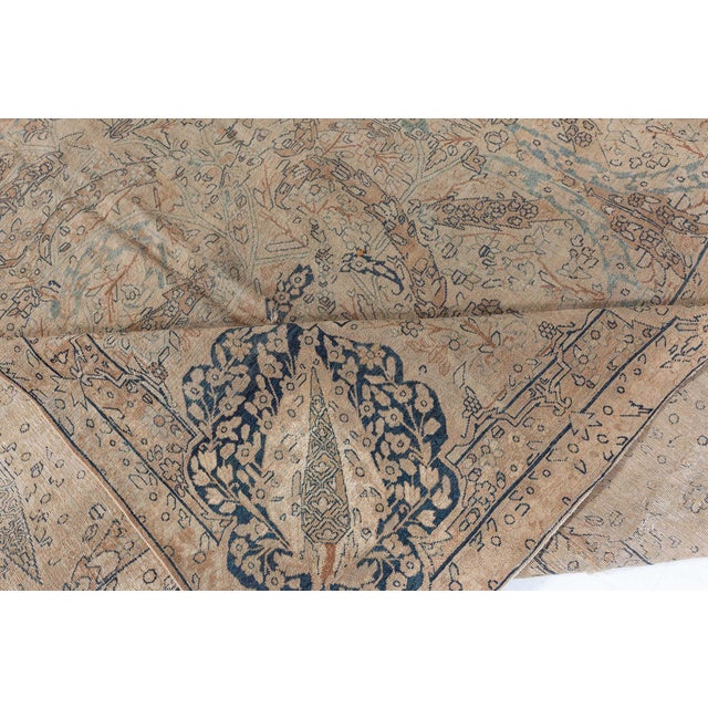 Antique Persian Kirman Animal, Botanic Handmade Wool Rug For Sale In New York - Image 6 of 6