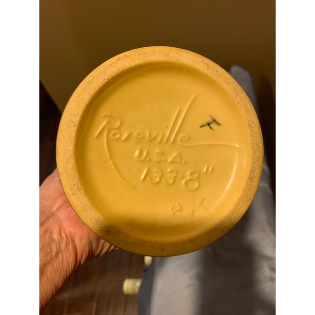 Roseville Pottery Roseville Zephyr Lily Arts and Craft Vase For Sale - Image 4 of 5