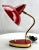 Vintage Red Adjustable Table Lamp, 1950s For Sale - Image 4 of 12