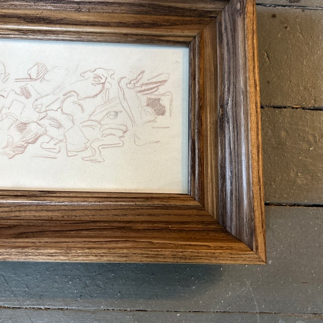 Abstract Expressionism 1950’s Original Abstract Expressionist Figure Drawing For Sale - Image 3 of 4