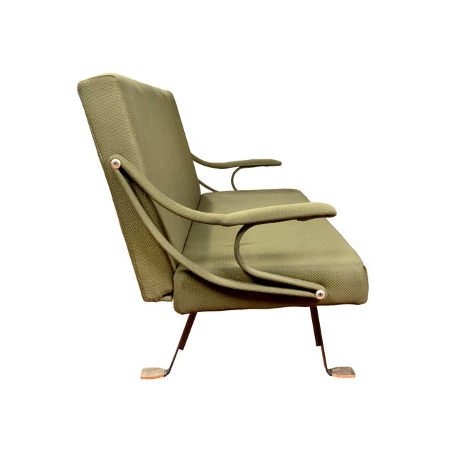 Digamma Sofa in Steel and by Ignazio Gardella for Gavina, 1970s, in Flawless conditions. Designed 1970 to 1979 I have...