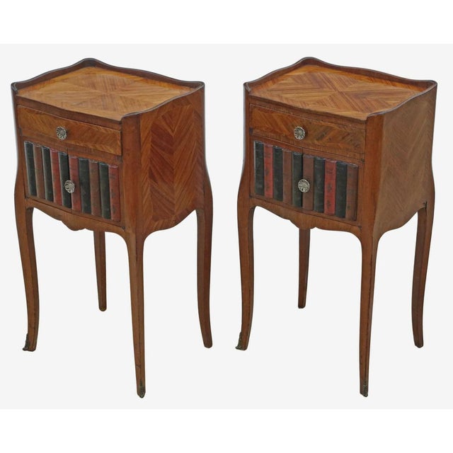 1930s Vintage French Parquetry Nightstands, 1930, Set of 2 For Sale - Image 5 of 10