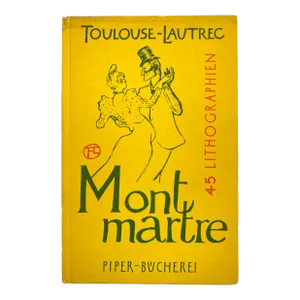 Toulouse Lautrec " Montmartre " Vintage 1959 Lithograph Print Hardcover Fine Art Book