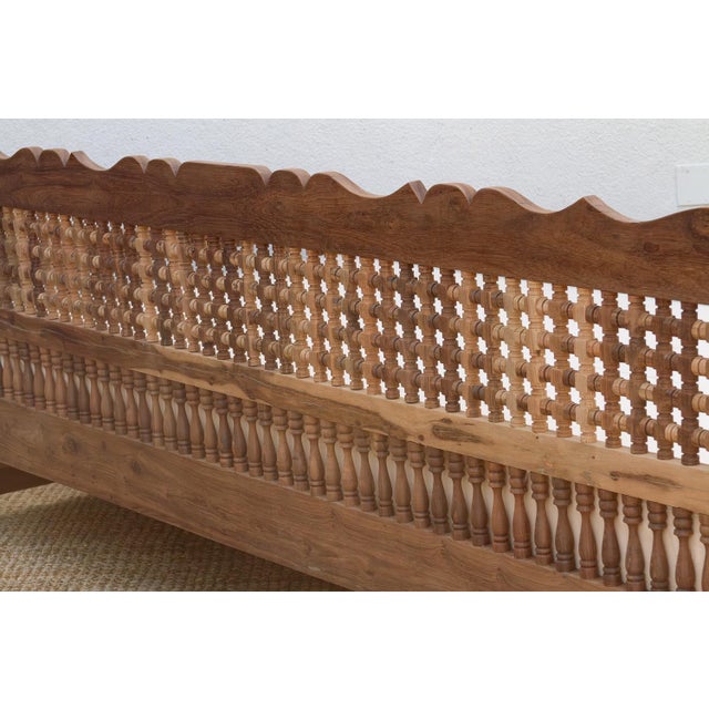 Monumental 108" Long Lattice Mousharabi Daybed For Sale In Los Angeles - Image 6 of 10