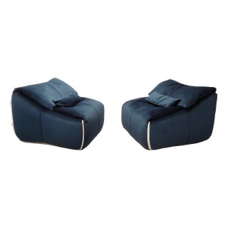 Plumy Armchairs by Annie Hiéronimus for Cinna, 1990s, Set of 2 For Sale