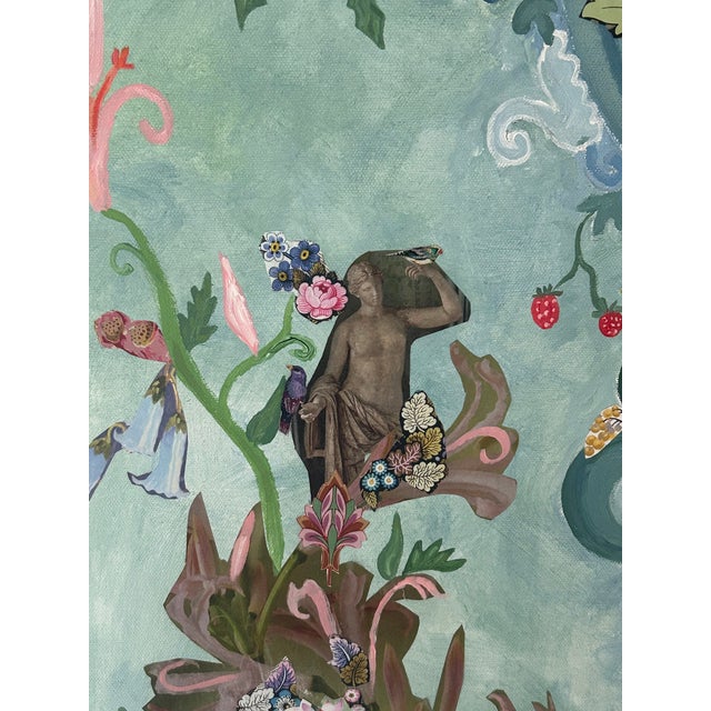 2020s Mixed Media Painting & Collage Titled Spring Is on Her Mind For Sale - Image 5 of 12
