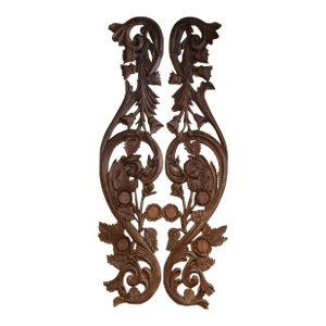 Pair of 18th Century French Louis XIV Carved Oak Wall Architectural Elements