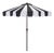 Meze 9 Ft Crank Umbrella, Black Cabana Stripe/Brown Pole For Sale