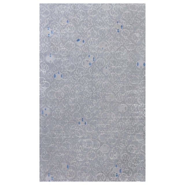 Modern Tibetan 'Hummingbird' Silk and Wool Rug by Doris Leslie Blau For Sale