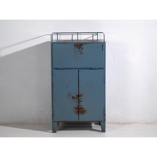 Metal Vintage Metal Workshop Cabinet, 1950 For Sale - Image 7 of 11