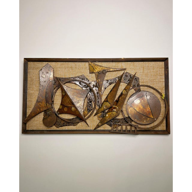Vintage Brutalist Wall Sculpture in Iron and Wood by Henrik Horst, 1960s For Sale - Image 6 of 6