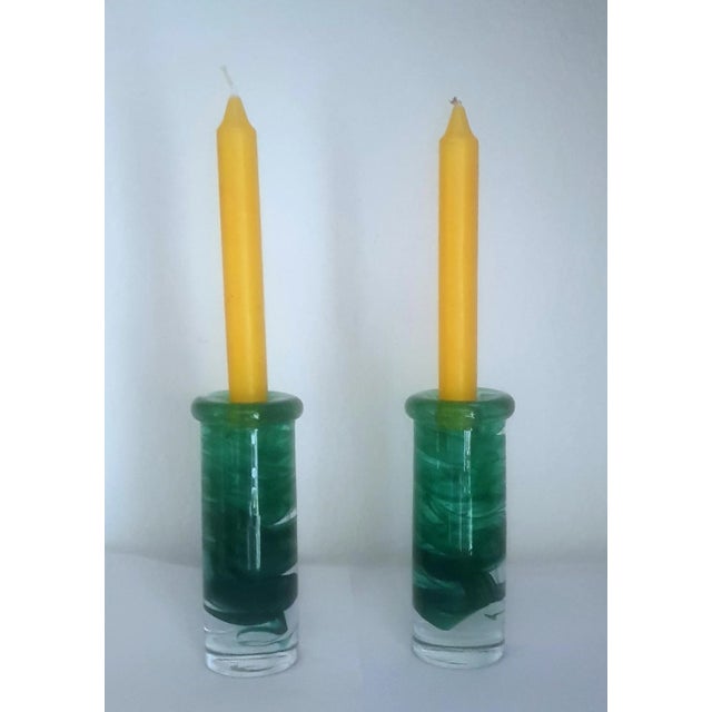 Glass Candleholders by Anna Ehrner from Kosta Boda, Set of 2, in Flawless conditions. Designed 1980 to 1989 I have...
