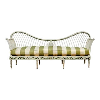 Swedish Neoclassical Style Painted Pine Daybed Bench Settee For Sale