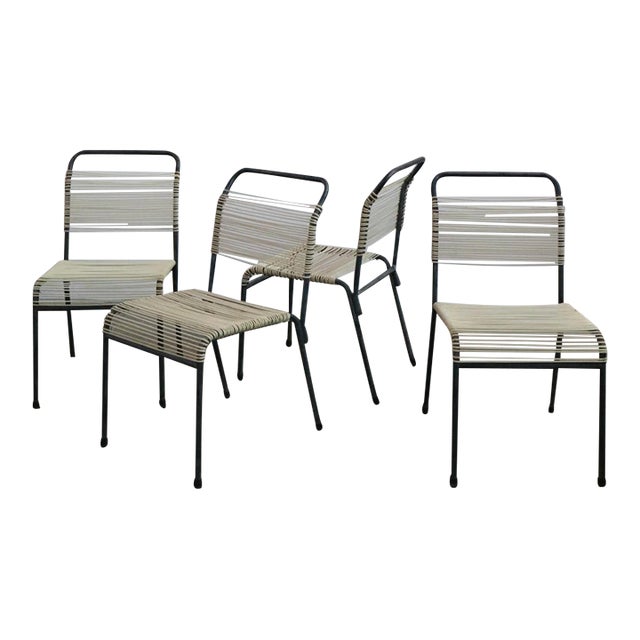 1960s Walter Lamb Style Outdoor Chairs, Set of Four For Sale