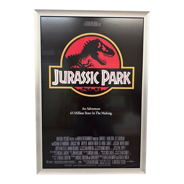 Cinematic Movie Poster Jurassic Park, Framed For Sale