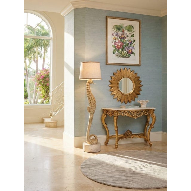 Vintage Sculptural Resin Seahorse Floor Lamp For Sale In West Palm - Image 6 of 12