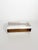 Elegant French storage box crafted in clear Altuglas (acrylic) with a smoked brown central section, embodying the clean...