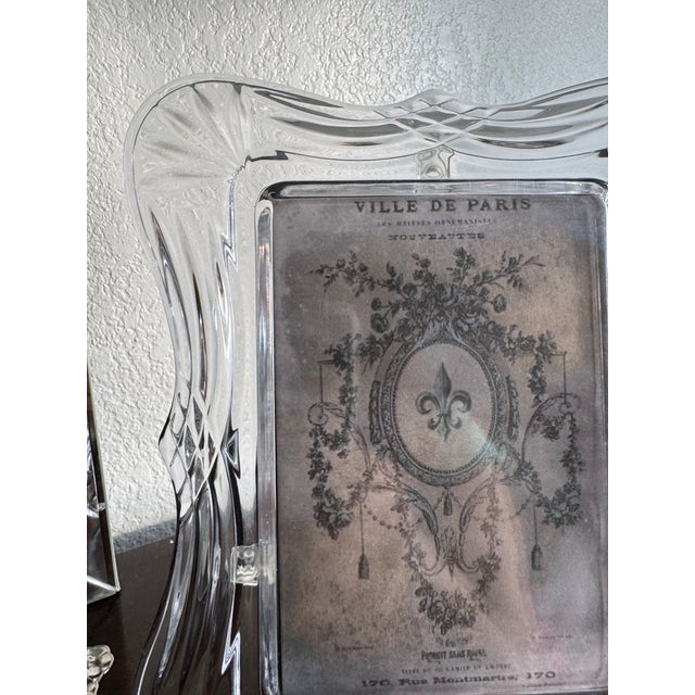 Hollywood Regency Late 20th Century Vintage Mikasa "Simone" Crystal Scalloped Picture Frame For Sale - Image 3 of 8