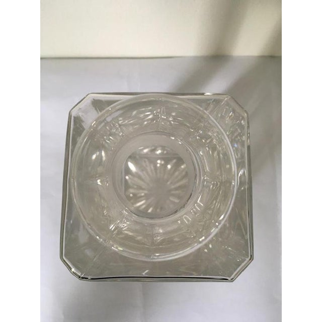 Italian Crystal Bottle with Silver Stopper, 1990s For Sale - Image 6 of 16
