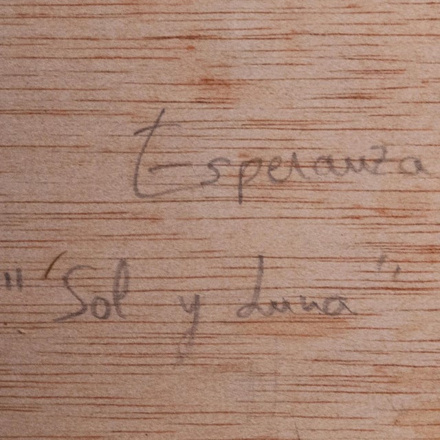 Sol Y Luna (Sun and Moon), 1980s, Oil on Canvas For Sale - Image 4 of 6