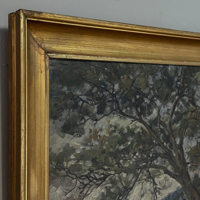 Framed Oil Painting on Canvas by Leon Bourdon (1880-1945) For Sale - Image 15 of 16
