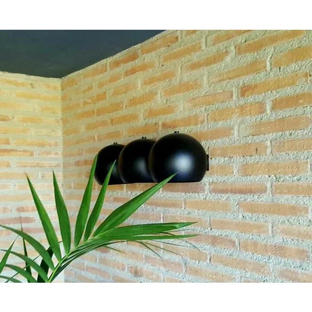WallBalls Sconce Lacquered in Black by Juanma Lizana For Sale - Image 9 of 10