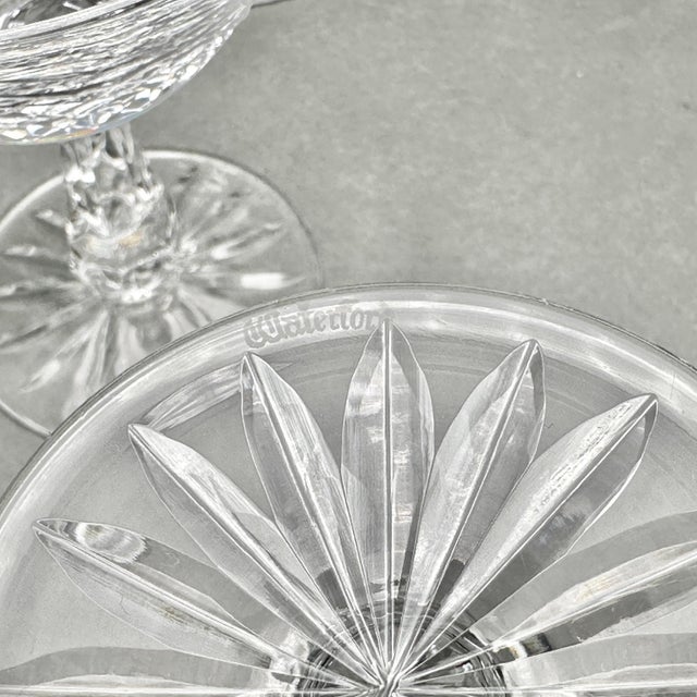 Vintage Set of 4 Waterford Crystal “Kenmare” Champagne Coupe Glasses For Sale - Image 10 of 10