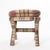 Vintage Plaid Tufted Upholstered X-Base Stool For Sale - Image 6 of 8
