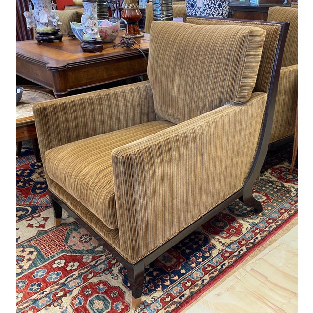 Brown William Switzer Chaise Apollon Club Chairs Pair For Sale - Image 8 of 13