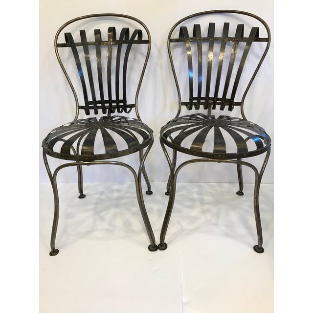 Black Metal Antique French Cafe' Chairs a Pair Chairish