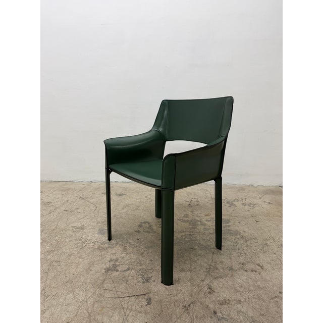 Animal Skin Mid-Century Brazilian Modern De Couro Leather Dining Armchairs - Set of Four For Sale - Image 7 of 17