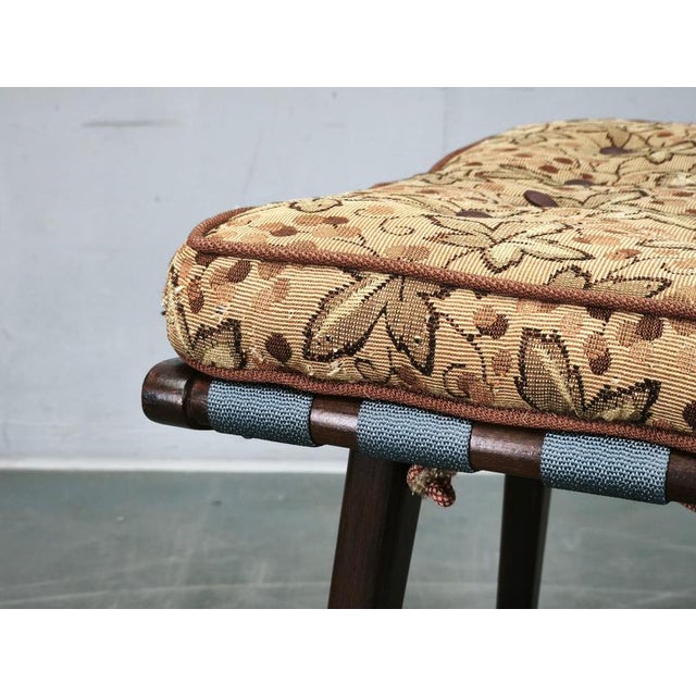 Wood Mid-Century Beech Stool with Cushion from TON, Czechoslovakia, 1956 For Sale - Image 7 of 12