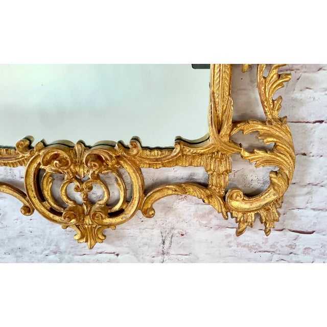 Wood La Barge Chinese Chippendale Style Chinoiserie Pagoda Mirror Giltwood Finish For Sale - Image 7 of 17