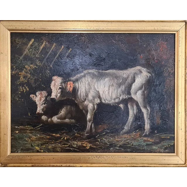 Rural Scene, 1890s, Oil on Canvas, Framed For Sale - Image 3 of 12
