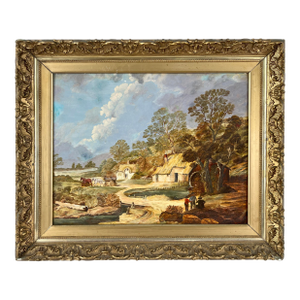 Hudson River School Style - The Homestead and Grist Mill 1942 by A. Mathieu