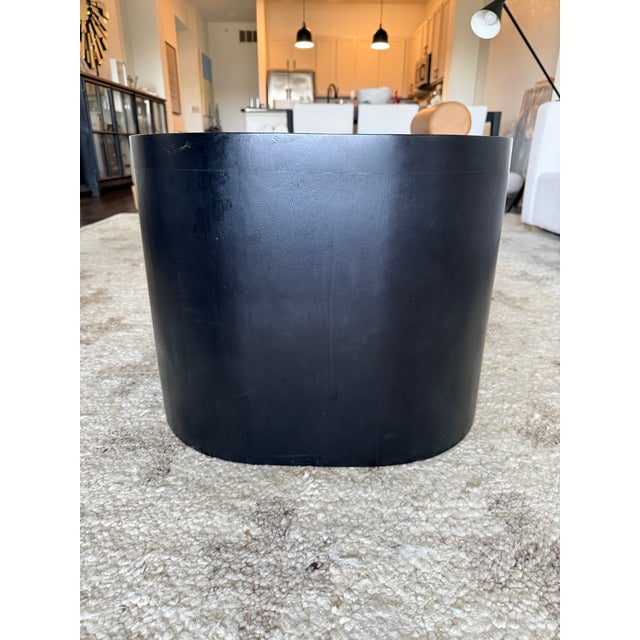 Lulu and Georgia "Luna" Matte Black Oval Coffee Table - Modern Minimalist For Sale In Austin - Image 6 of 9