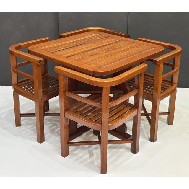 Heal's Card or Games Table and Chairs Set From England, c.1930 For Sale In Austin - Image 6 of 12
