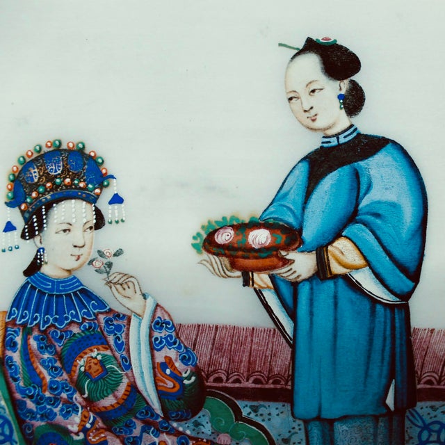 Trio of Fine Chinese Export Paintings on Mulberry Pith Paper, 19th Century For Sale - Image 13 of 18
