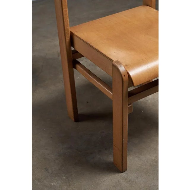 Vintage Brutalist Wooden Chair, 1970s For Sale - Image 10 of 11