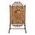 Antique 19th Century Napoleon III Faux Bamboo Fireplace Screen With Floral Needlework Panel For Sale