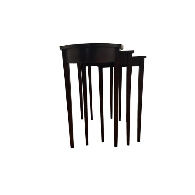 Mersman Early 20th Century Mahogany Nest of Three Tables by Mersman Furniture For Sale - Image 4 of 10
