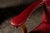 Late 20th Century Set of Four Tufted Leather Bankers Chairs in Red For Sale - Image 12 of 17