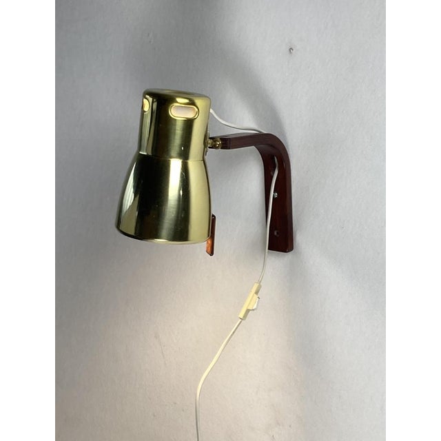 Swedish V488 Wall Light in Teak and Brass by Hans Agne Jakobsson, 1960s For Sale - Image 14 of 18