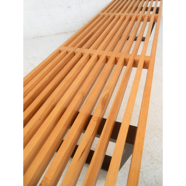 George Nelson Style Slat Bench For Sale - Image 5 of 7
