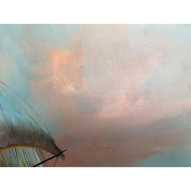 Preston Willis - Original Marine Oil Painting Tall Ship Nautical Seascape For Sale - Image 9 of 14