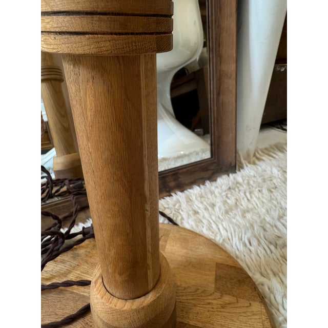 Vintage Danish Light Wood Floor Lamp For Sale - Image 9 of 16