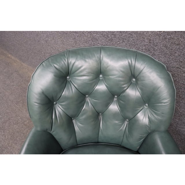 Hancock & Moore Tufted Leather Chair and Ottoman For Sale In Philadelphia - Image 6 of 18